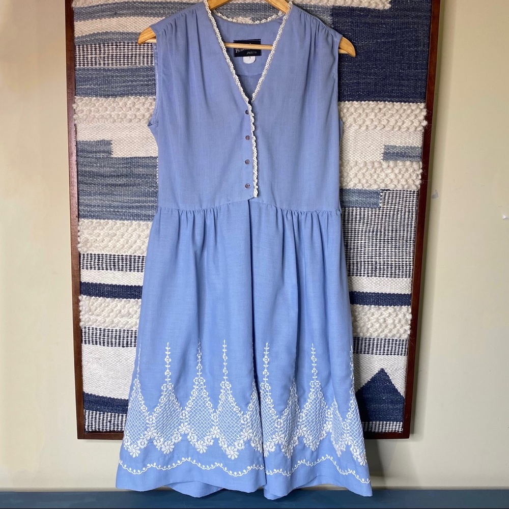 Vintage Blue Lace Sundress
